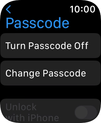 Press Turn Passcode Off and key in the current lock code.