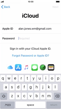 Press the field next to 