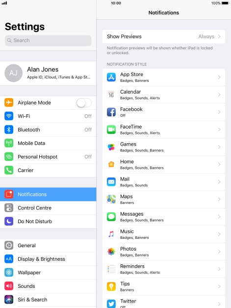 Press Show Previews.