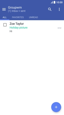 Press the new email message icon.