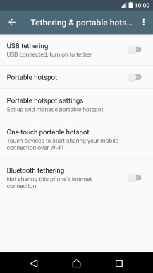 Press Portable hotspot settings.