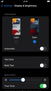 Press the indicator next to 