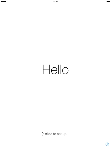 Slide your finger right on the screen.