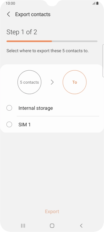 Press the name of the SIM.