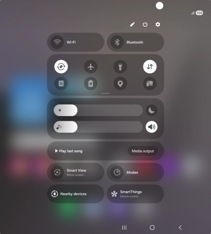 Press the settings icon.