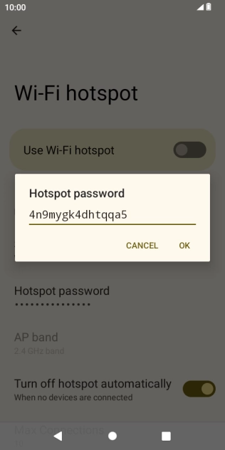 Key in the required password and press OK.