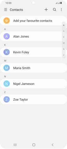 Slide your finger right starting from the left side of the screen.