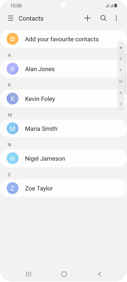 Slide your finger right starting from the left side of the screen.