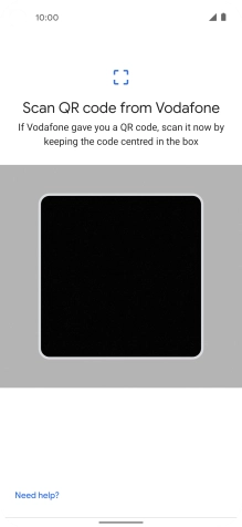 Place the QR code you've received inside the phone camera frame to scan the code.
