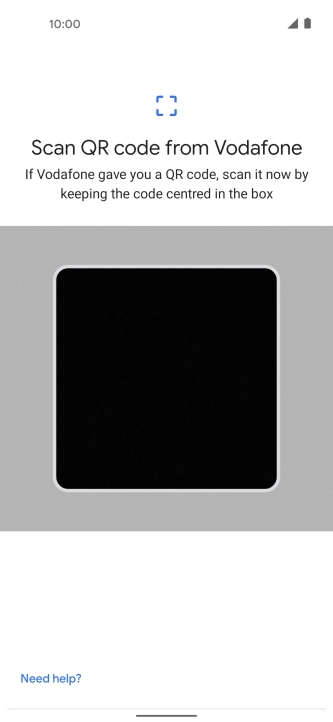 Place the QR code you've received inside the phone camera frame to scan the code.