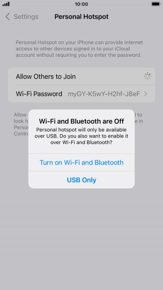 If Wi-Fi is turned off, press Turn on Wi-Fi and Bluetooth.