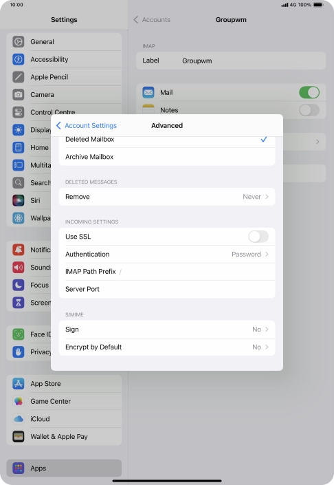 Press the indicator next to 