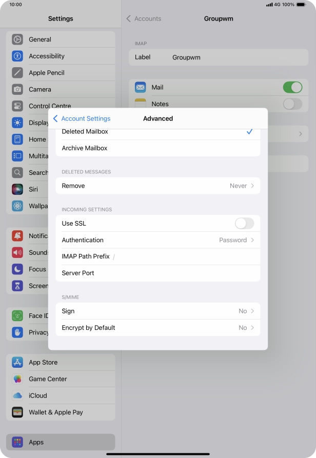 Press the indicator next to 