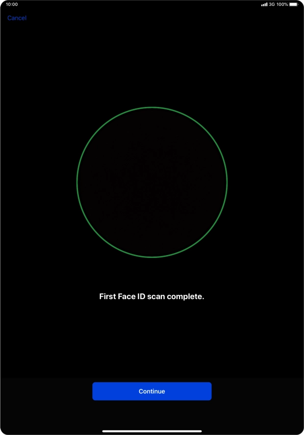 Press Continue. If you haven't previously selected a lock code, key in a code of your own choice twice.