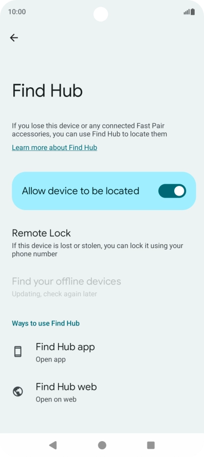 Press the Home key to return to the home screen.