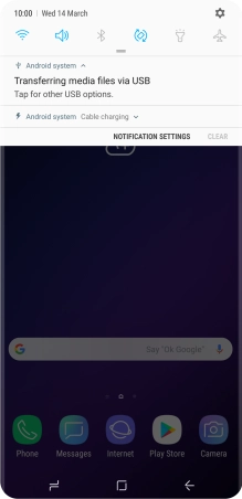 Press Tap for other USB options..