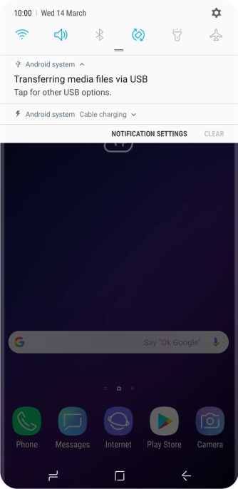 Press Tap for other USB options..
