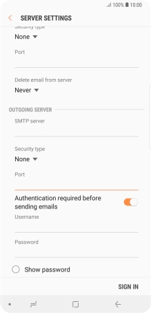 Press the indicator next to 