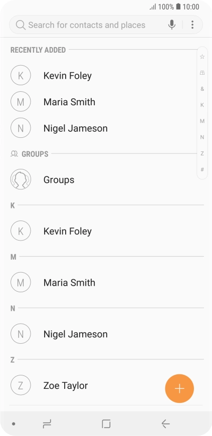 Press the menu icon.