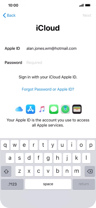 Press the field next to 
