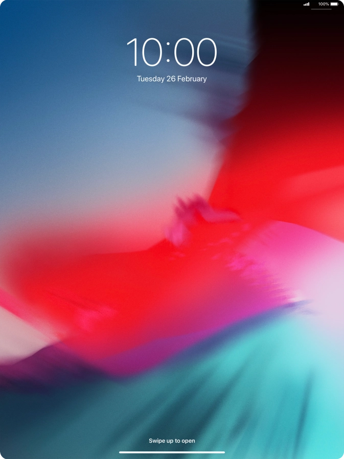 Slide your finger upwards starting from the bottom of the screen.