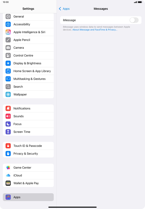 Press the indicator next to 