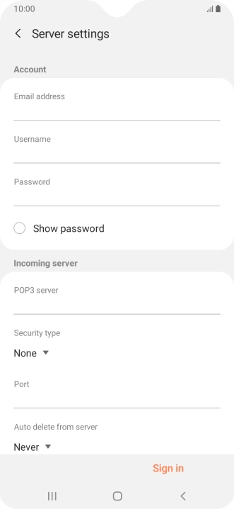 Press the field below 