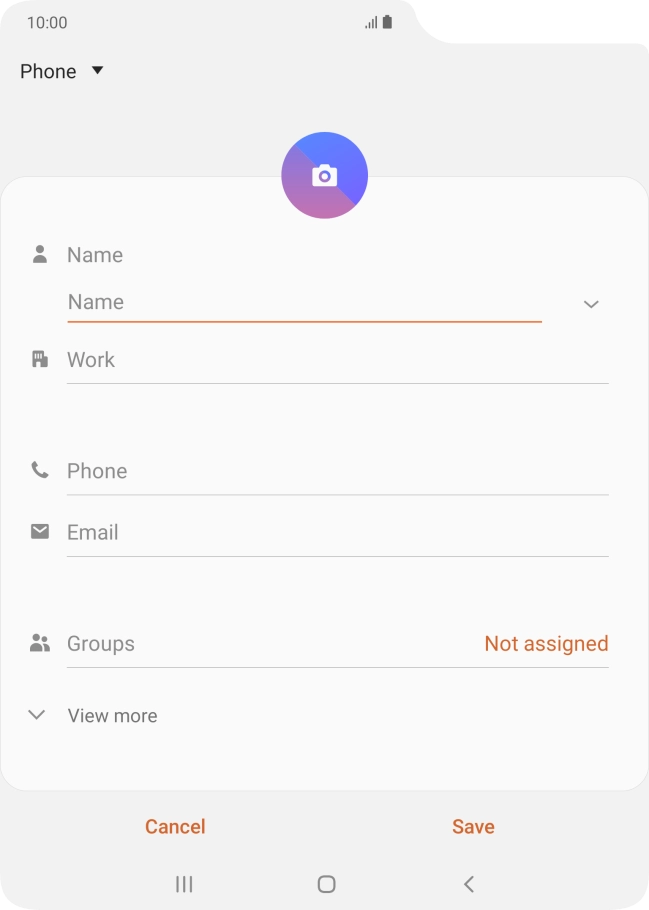 Press the address book drop down list.