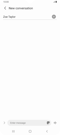 Press the text input field and write the text for your picture message.