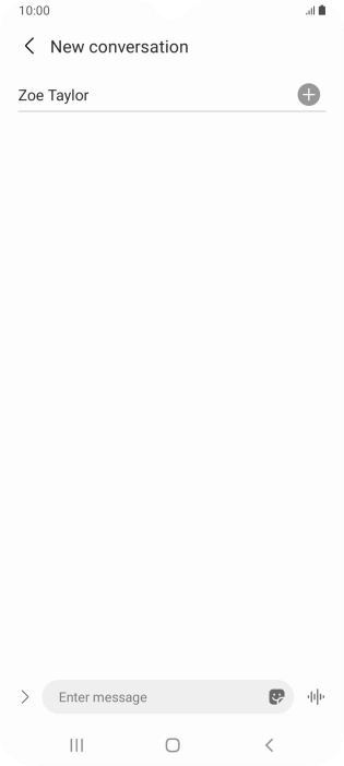 Press the text input field and write the text for your picture message.