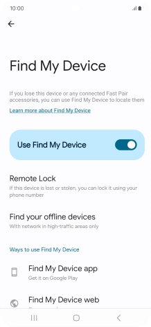 Press the Home key to return to the home screen.