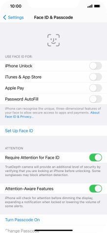 Press Set Up Face ID.