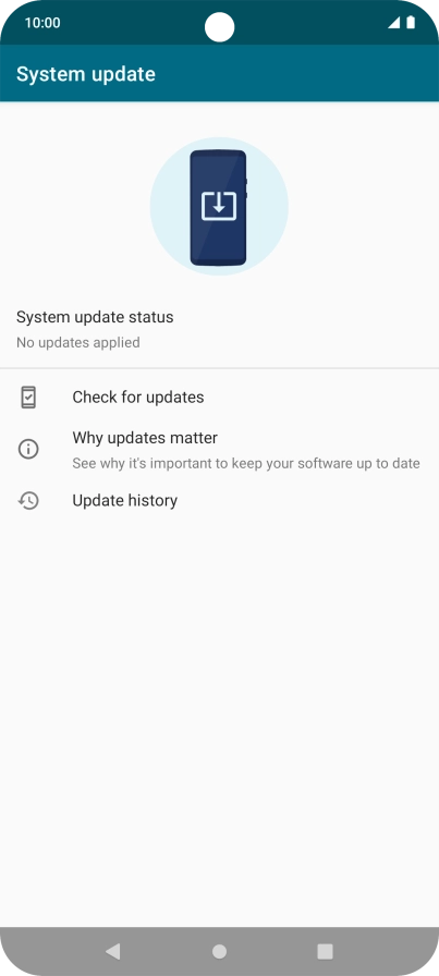 Press Check for updates. If a new software version is available, it's displayed. Follow the instructions on the screen to update the phone software.