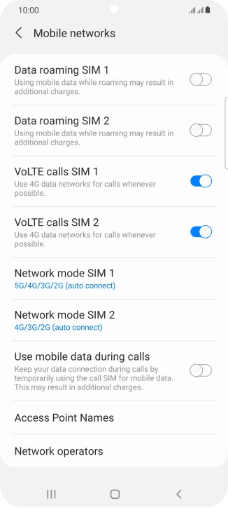 Press Access Point Names.