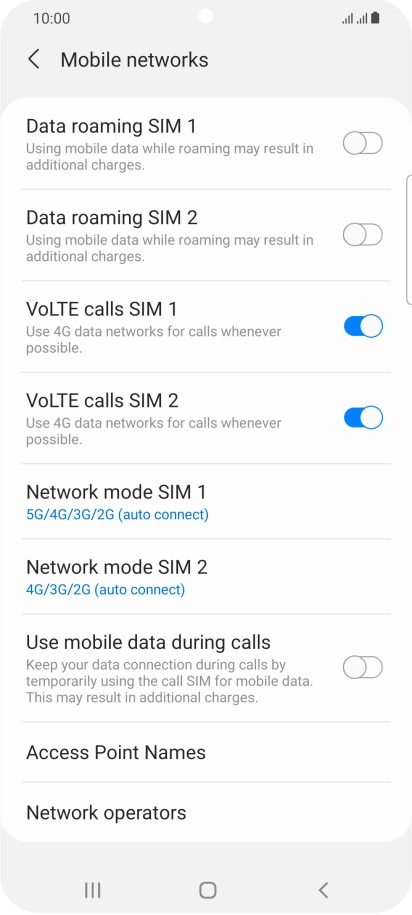 Press Access Point Names.