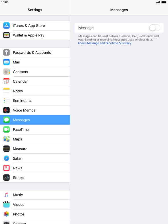 Press the indicator next to 
