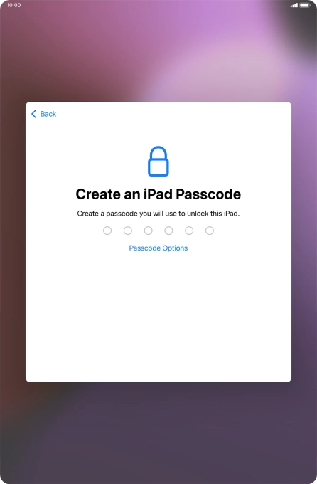 Press Passcode Options.