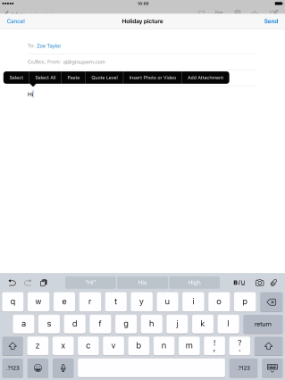 Press Add Attachment and follow the instructions on the screen to attach a document.