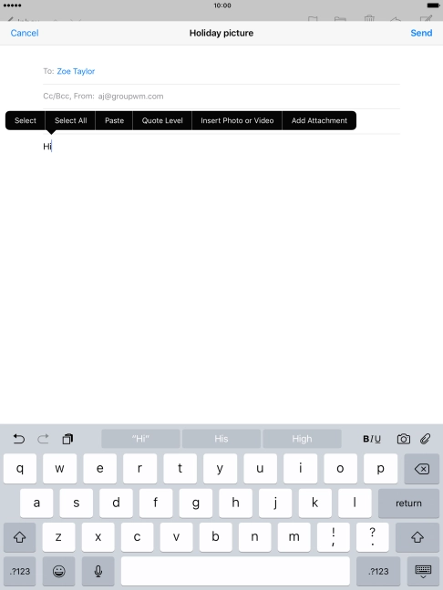 Press Add Attachment and follow the instructions on the screen to attach a document.