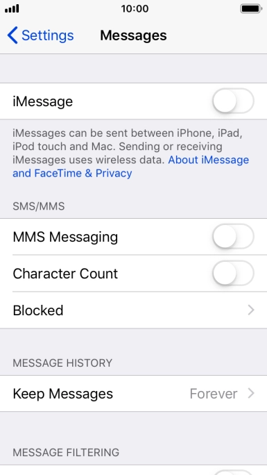 Press the indicator next to 