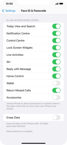 Press the indicator next to 