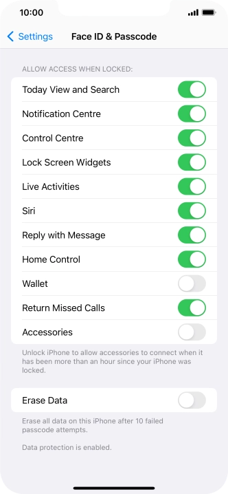 Press the indicator next to 