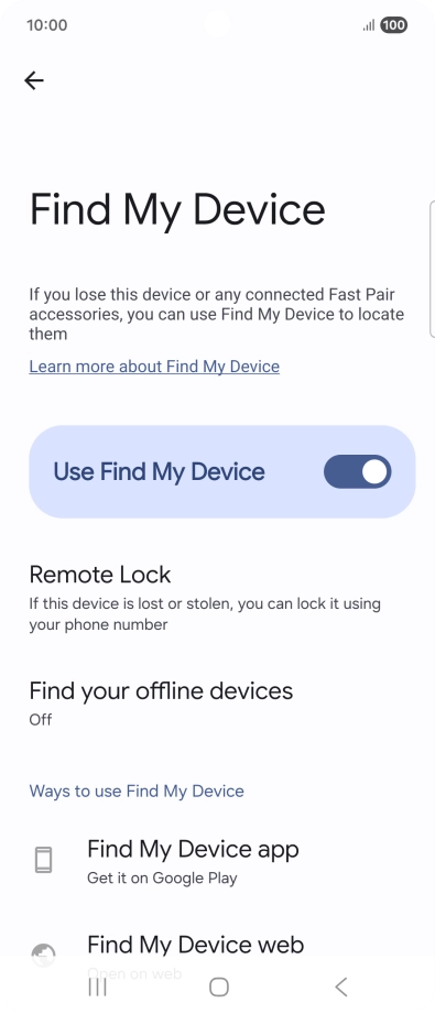 Press the Home key to return to the home screen.