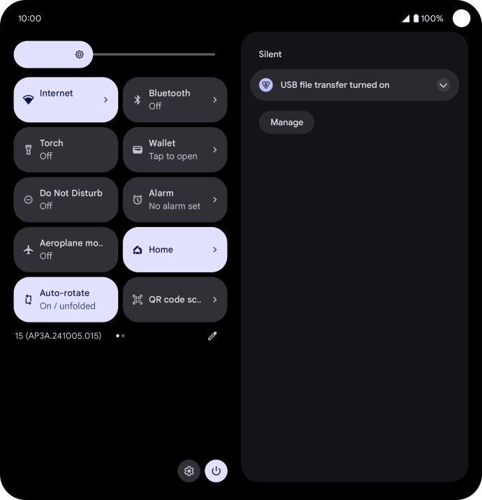 Press the drop down list.
