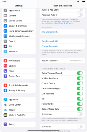 Press the indicator next to 