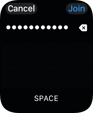 Key in the password for the Wi-Fi network and press Join.