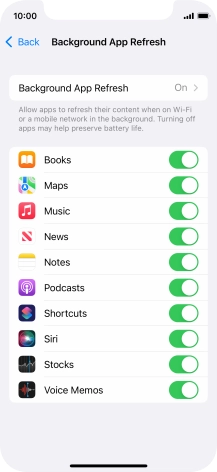 Press Background App Refresh.