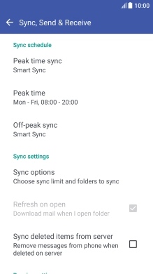 Press Peak time sync.