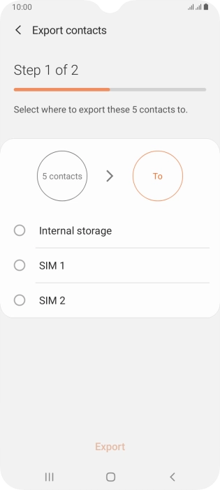 Press the name of the SIM.