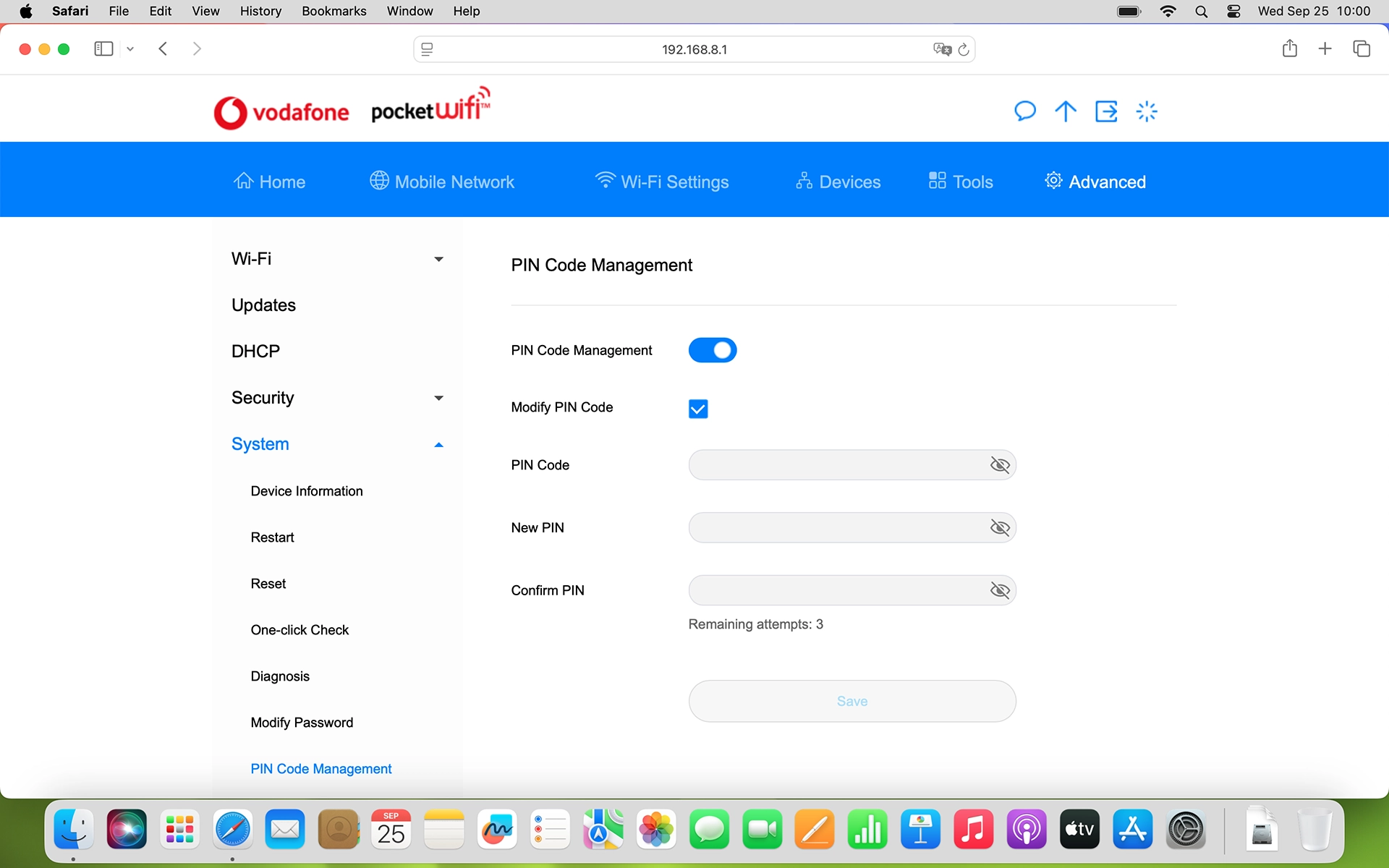 Click the field next to 